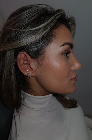 Diamond Flare Daith Piercing Ring