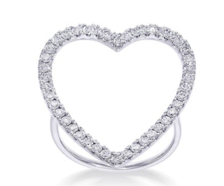 Diamond Open Heart Ring